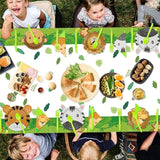 162Pcs Jungle Party Supplies Include Animal Shape Plates Jungle