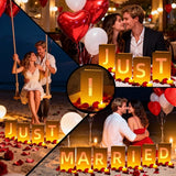 Just Married Light Up Letters Include Light up Letters with Tea