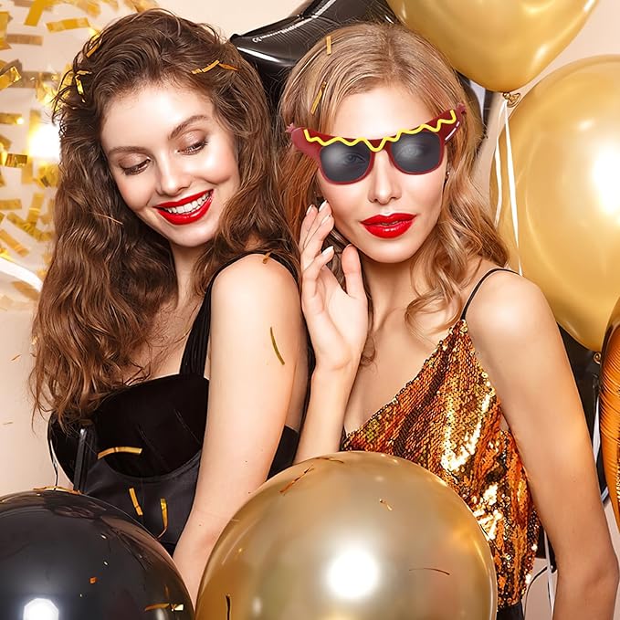 3 Pcs Funny Glasses for Dance Party, Makeup Glasses Hot Dog Eye for