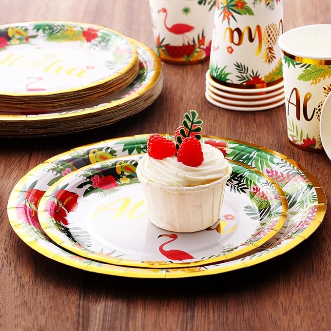 Hawaiian Luau Party Decorations Aloha Plates and Napkins Party