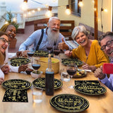 100 Pcs Happy Retirement Tableware Party Supplies Set Serves 25