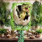 WERNNSAI Dinosaur Egg Piñata - Trex Piñata with Blindfold and Bat for
