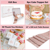 225 PC Rose Gold Birthday Party Decorations Kit for Girls Teens