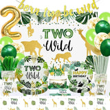 Two Wild Birthday Decorations Tableware Safari Jungle Theme 2nd