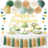 Engagement Party Decorations Sage Green Engaged Decorations with