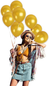Pack of 100 Gold Birthday or Bachelorette Party Balloons with