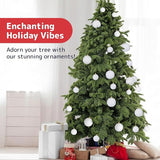 Prextex 36 Piece White Christmas Ornaments and Balls - White Ornament