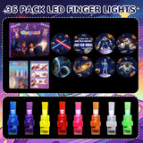 36 Pack Space Party Favors LED Finger Lights for Boys, Star