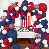 Amandir 153Pcs Red White Blue Balloon Arch Kit, Different Sizes 18 12