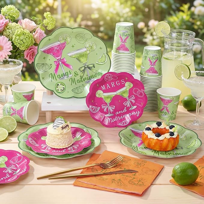 250 Pcs Margs and Matrimony Bachelorette Party Decorations Margarita