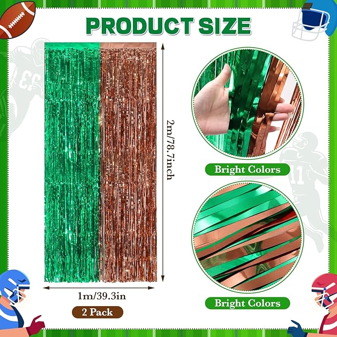 55Pcs Football Party Decorations Streamers Balloons Football Photo