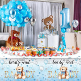 Tegeme 6 Pack Bear Baby Shower Tablecloth Plastic Bear Table Cover We
