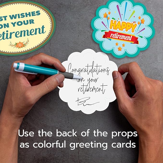 Scapa Pro Retirement Photo Booth Props 36 pc Party Supplies for