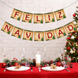 Feliz Navidad Banner Merry Christmas Banner Vintage New Year Garlands