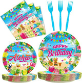 96 Pcs Hawaiian Aloha Party Decorations Supplies Luau Tropical