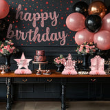 Pink 1st Birthday Table Centerpieces for Baby Girls Rose Gold