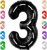 KatchOn Giant Number 3 Balloon - 40 Inch | Number 3 Race Car Balloon
