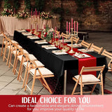 Breling 16 Pack Black and Red Disposable Plastic Tablecloths and