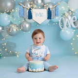Blue One Tassel High Chair Banner First Birthday Party Decoration