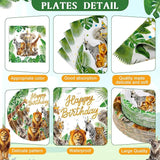 452 Pcs Safari Birthday Party Decorations for 50 Guests Jungle