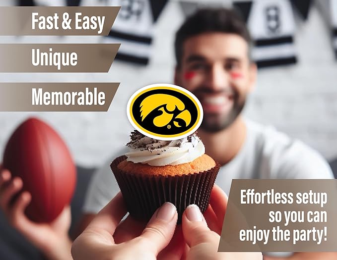 Iowa Hawkeyes Party Supplies for Hawks Football, Birthday Gift,