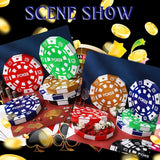 Giant Casino Decorations 15.7 Inch Large Paper Poker Chips Favor #3