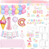 1st Birthday Decorations for Girl 150 Pcs Sweet One Birthday Party