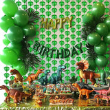 2 Packs Jungle Leaf Foil Fringe Curtain, Green Glitter Tropical Palm