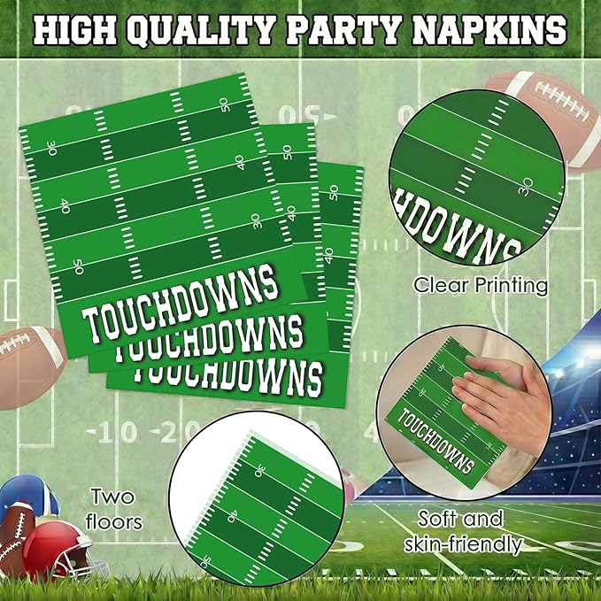 96 Pcs Football Party Decorations Tableware Set Football Theme