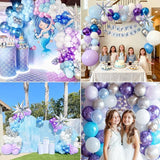 KARLURE Purple and Blue Balloon Arch Garland Kit for Girls Princess