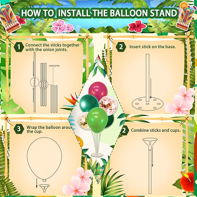 323 Luau Party Decorations Hawaiian Party Decorations Kit For Adults