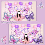 Butterfly Retirement Decorations Purple Happy Retirement Banner