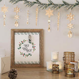 18pcs Crystal Christmas Ornaments for Christmas Tree Decorations-Champ