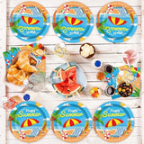 Summer Party Supplies Serves 24 Beach Luau Party Paper Plates