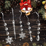 80pcs Christmas Tree Decoration Crystal Ornaments - Acrylic Christmas