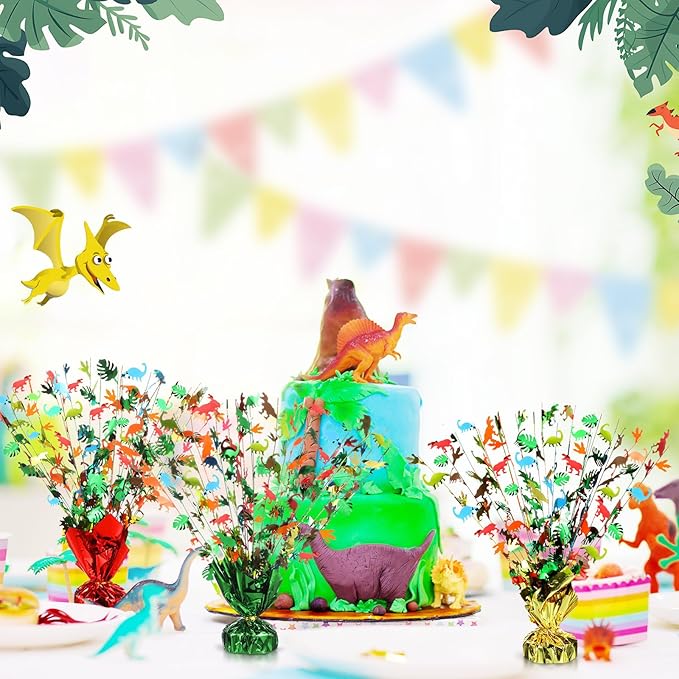 3 Pcs Dinosaur Party Decorations Dinosaur Metallic Gleamfoil Spray