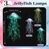 Rossesay 3 Pcs Jellyfish Lamp Colorful Jelly Fish Light Hanging