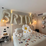 40 Inch Beige BRIDE Balloons Bachelorette for Bridal Shower, Cream