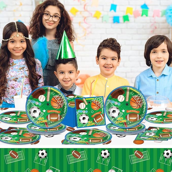 Sports Party Decorations Tableware Set All Star Plates Napkins All