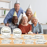 100PCS Retirement Party Supplies Happy Retirements Paper Plates