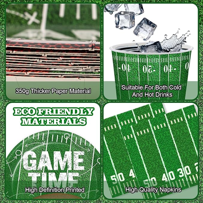 Football Party Decorations for 24 Guests Football Party Supplies Kit