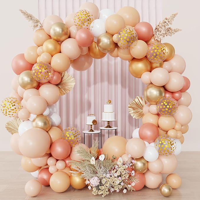 Ouddy Party Blush Balloons Arch Garland Kit, Different Sizes 12 10