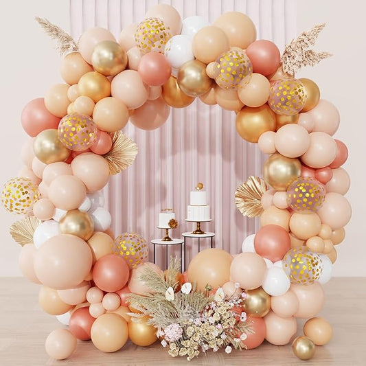 Ouddy Party Blush Balloons Arch Garland Kit, Different Sizes 12 10
