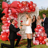 Red Balloons Arch Kit, Metallic Red Pearl Balloon Valentine Garland