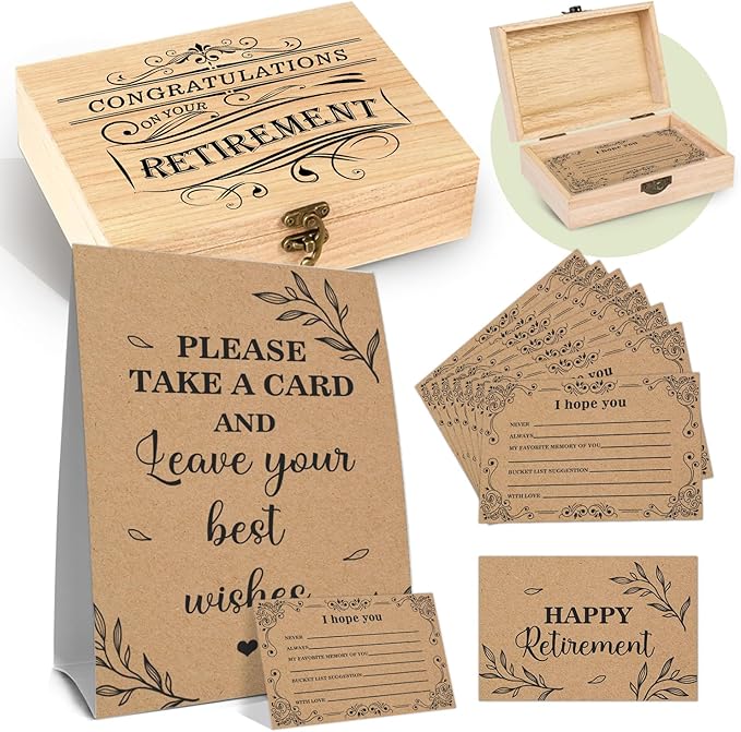 52 Pcs Happy Retirement Party Card Box Happy Wishes Card Box Wish