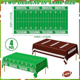 QZYL Football Party Supplies, Disposable Football Tablecloth, 4 PCS