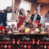 452 Pcs Retirement Party Decorations Supplies Set Include Red Black
