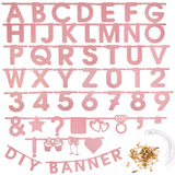 SUNBEAUTY 127 Pcs Rosegold Glittery DIY Make Your Own Banner