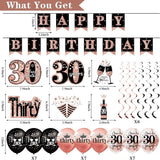 30th Birthday Decorations for Women 33pcs 30th Birthday Crown and