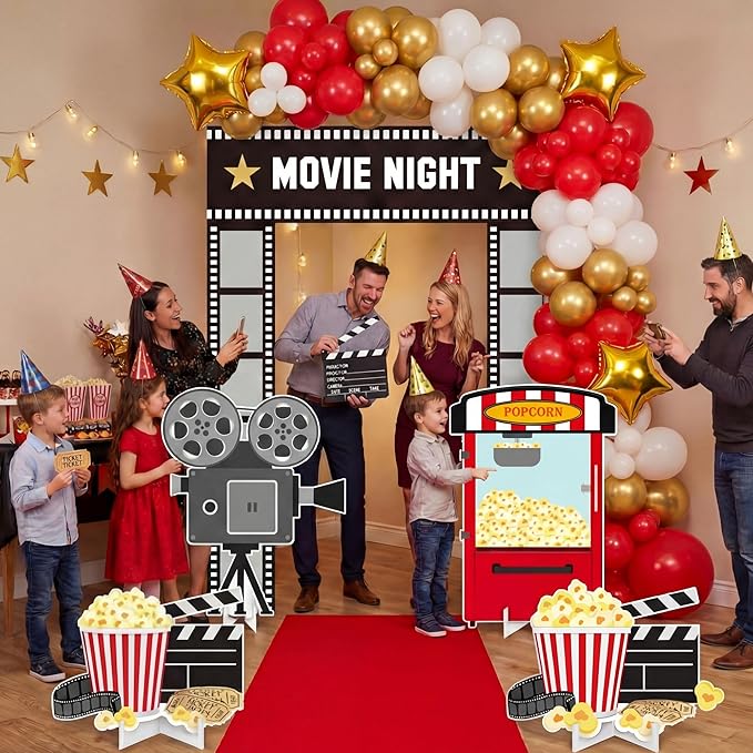 4 Pcs Large 20 X 30 Movie Night Cardboard Cutouts Academy Awards